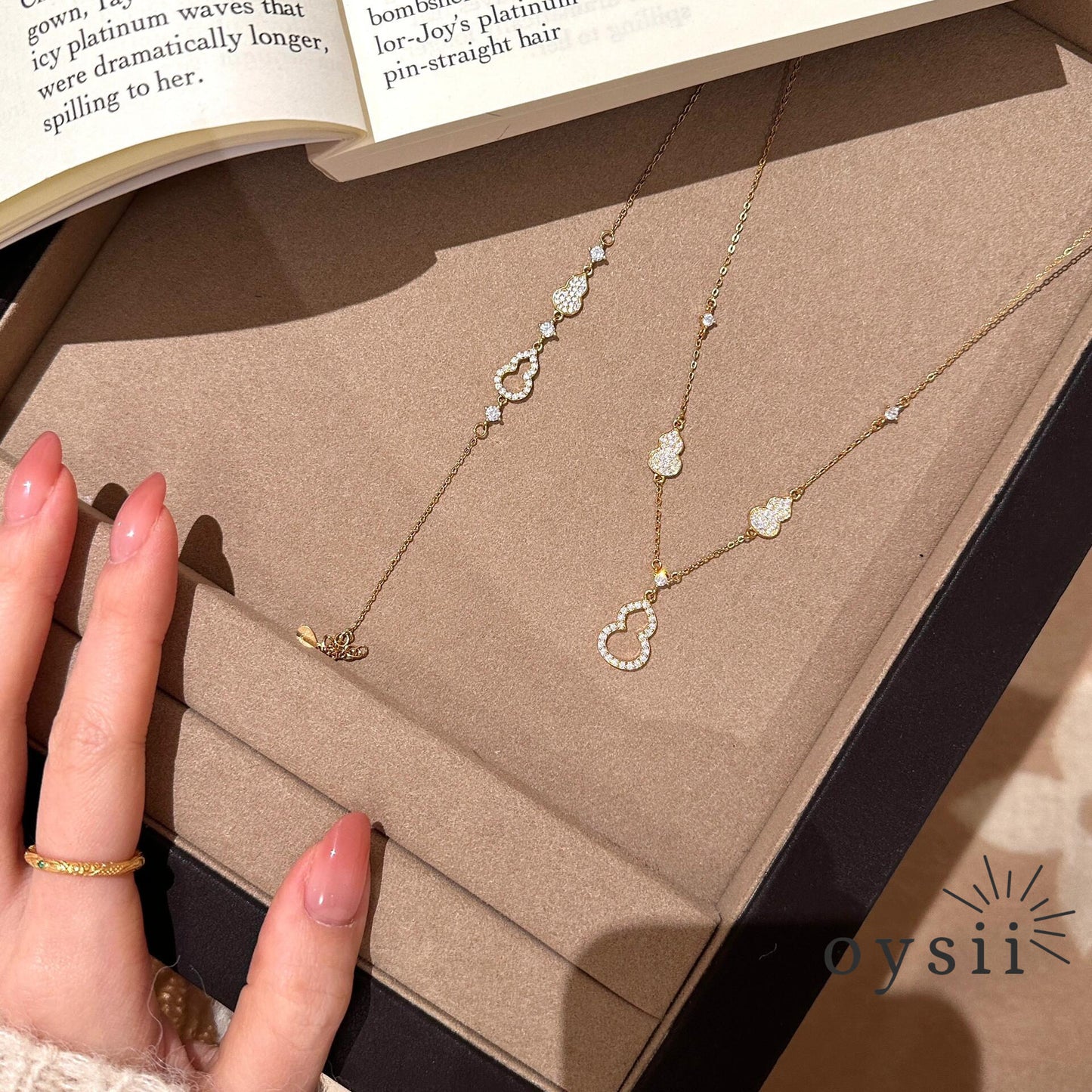 Lucky Gourd – S925 Silver Pavé Necklace