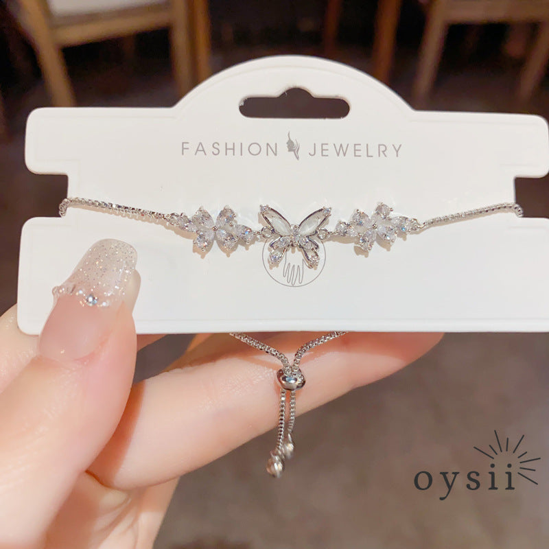 Butterfly Ballet — Micro Pavé Adjustable Bracelet