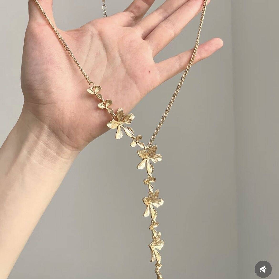 Gold Floral Necklace