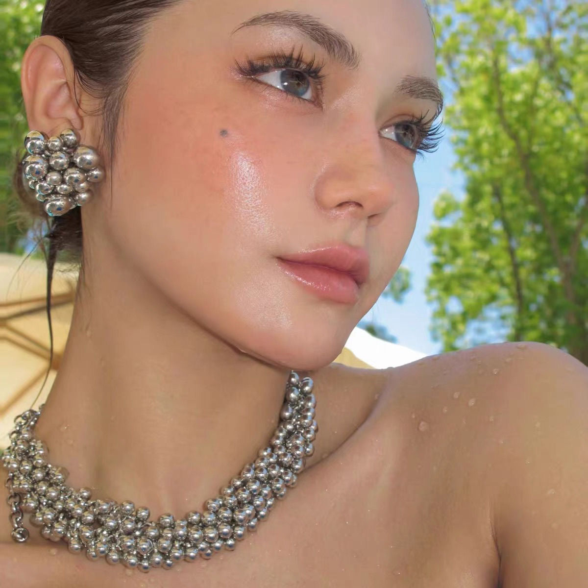 Multi-Bead Stud Earrings