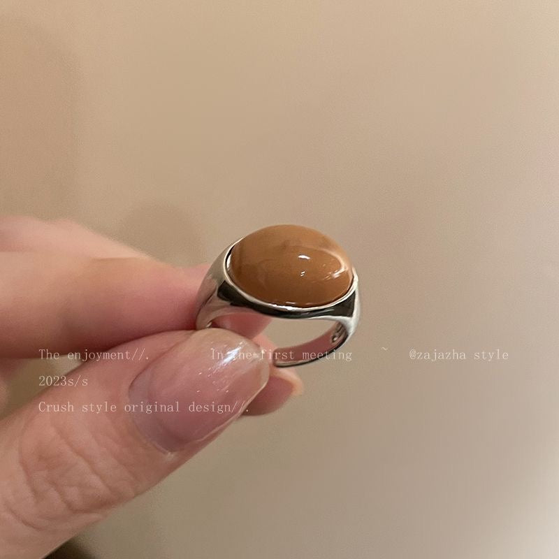 Natural Stone Open Band Ring