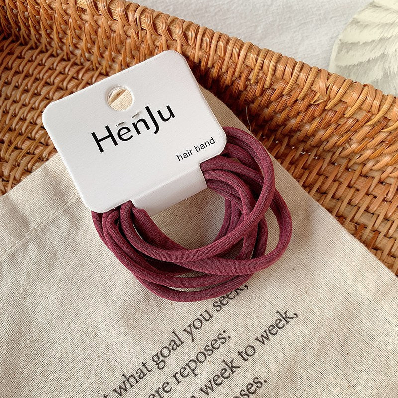 Set of 6 Soft Hair Elastics