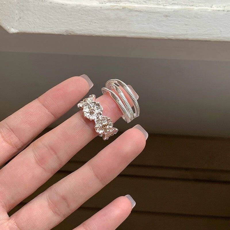 Multi-Layer Floral Wrap Ring
