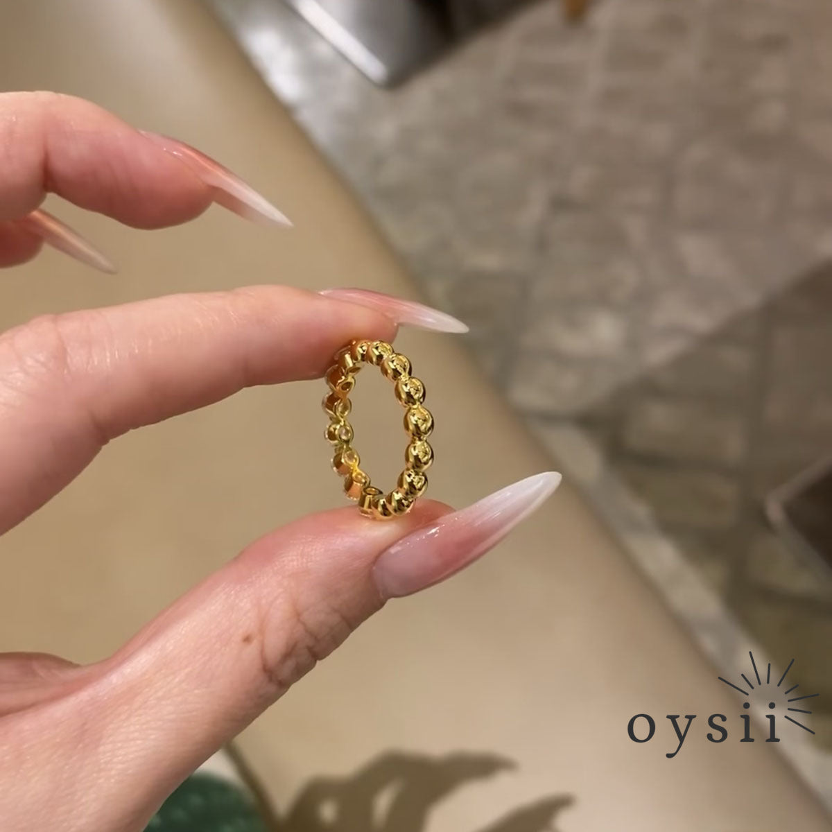 Étoile Pure – French Minimalist Pearl Zircon Ring