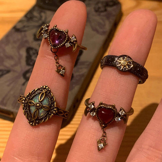Bohemian Ring Set of 4