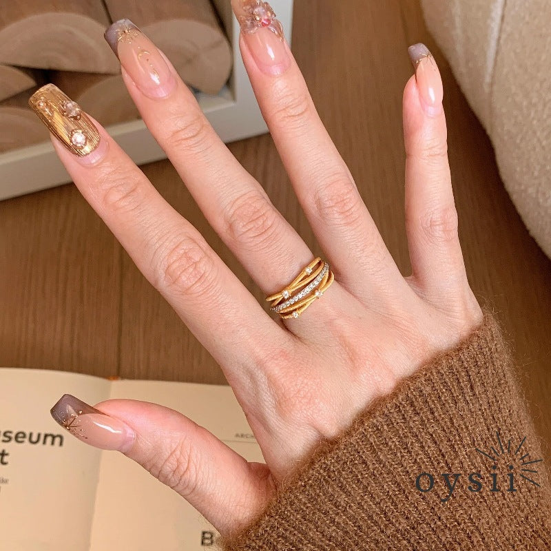 Twilight Spiral – Multi-Band Diamond Ring