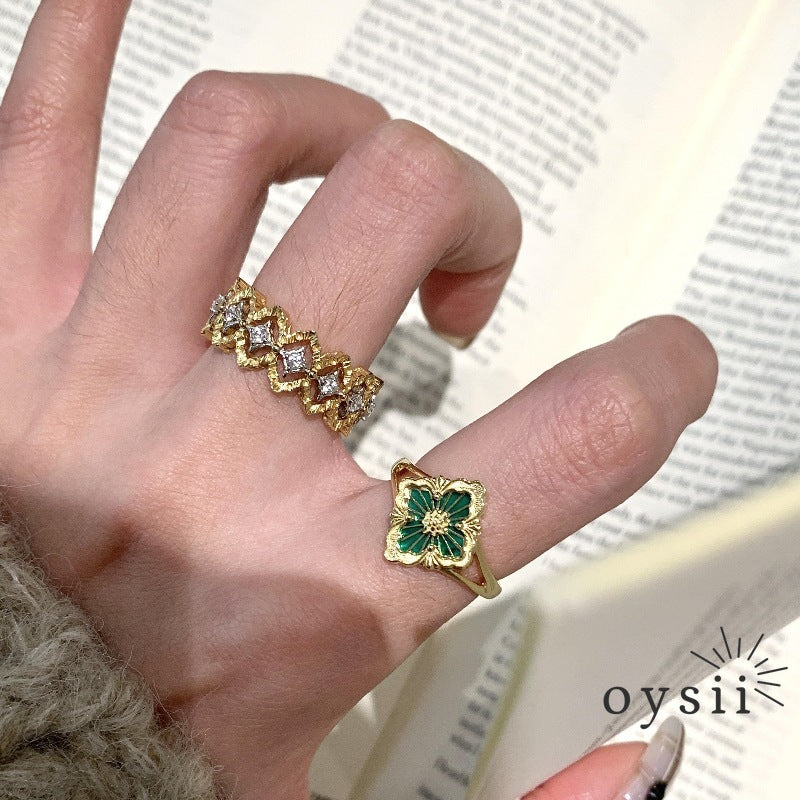 Regal Hollow – Filigree Zircon Ring