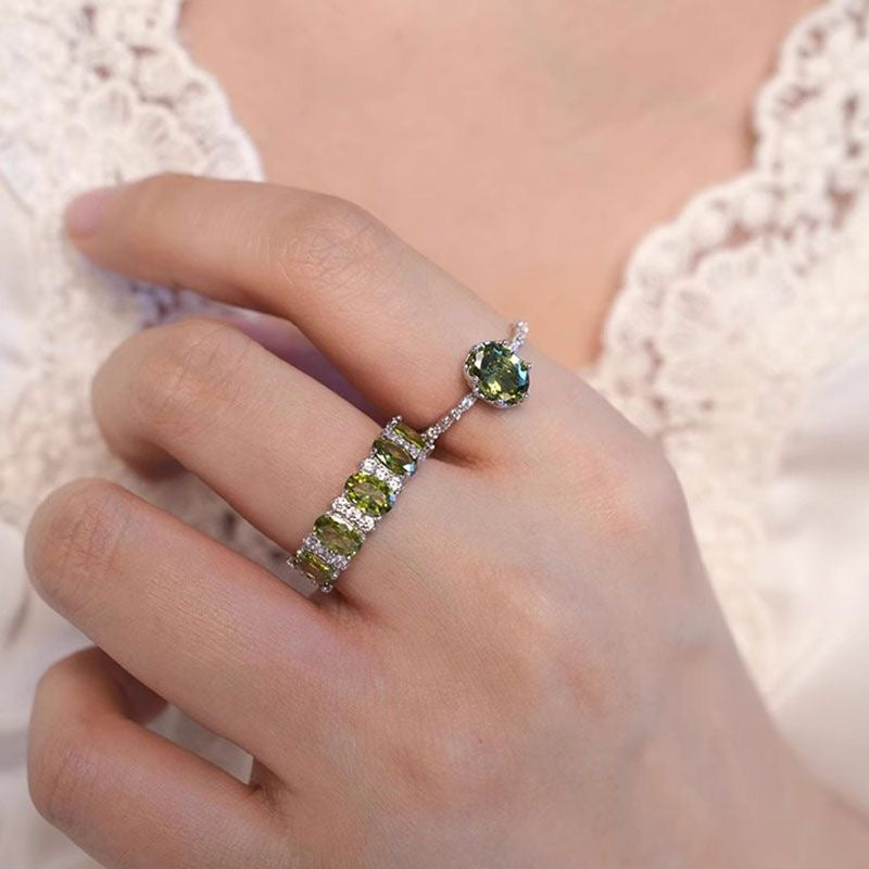 Norwegian Forest Zircon Ring Set