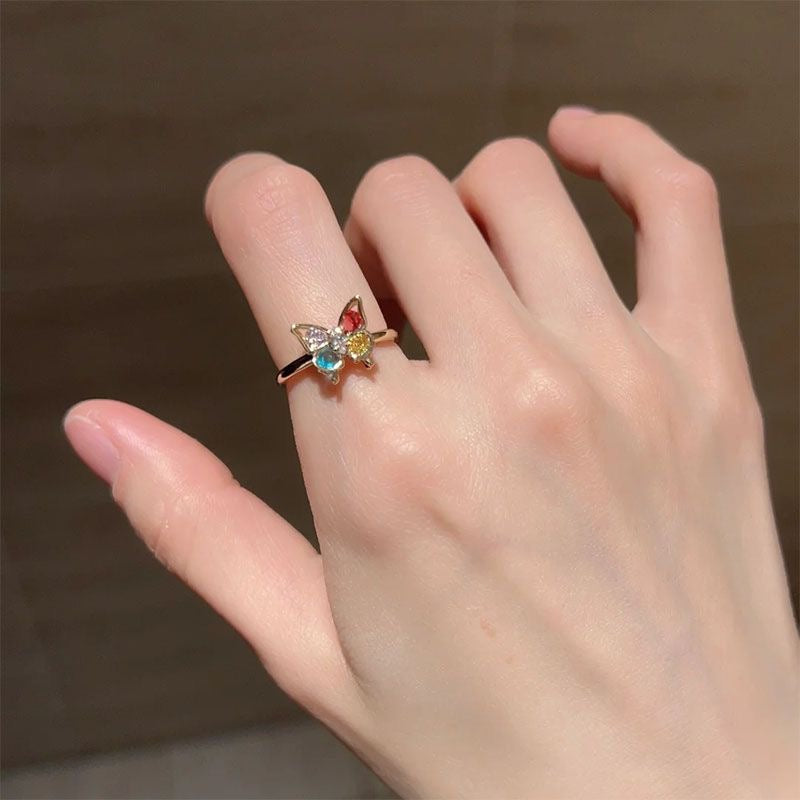 Butterfly Aesthetic Ring Set