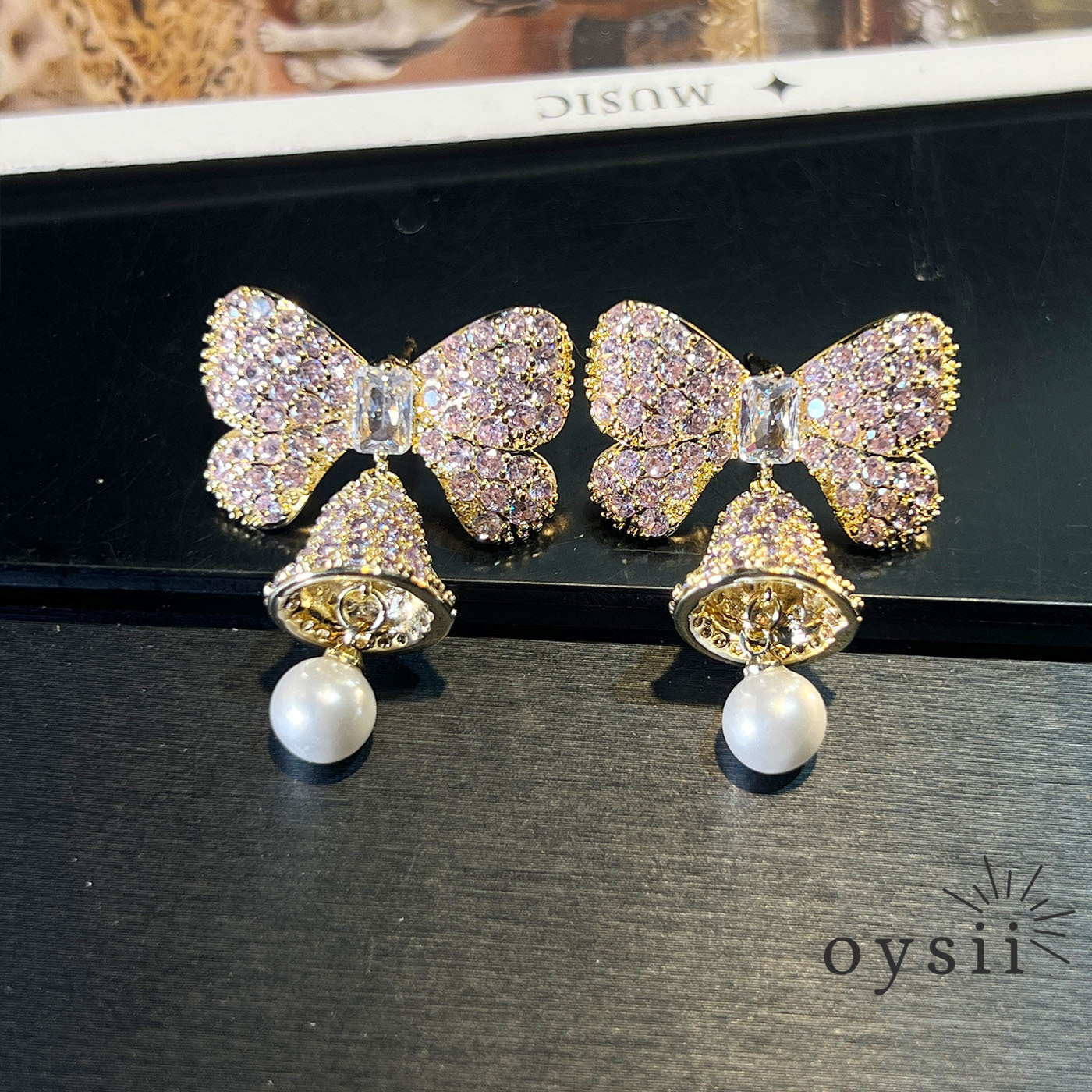 Snowy Ballet — Christmas Zircon Drop Earrings