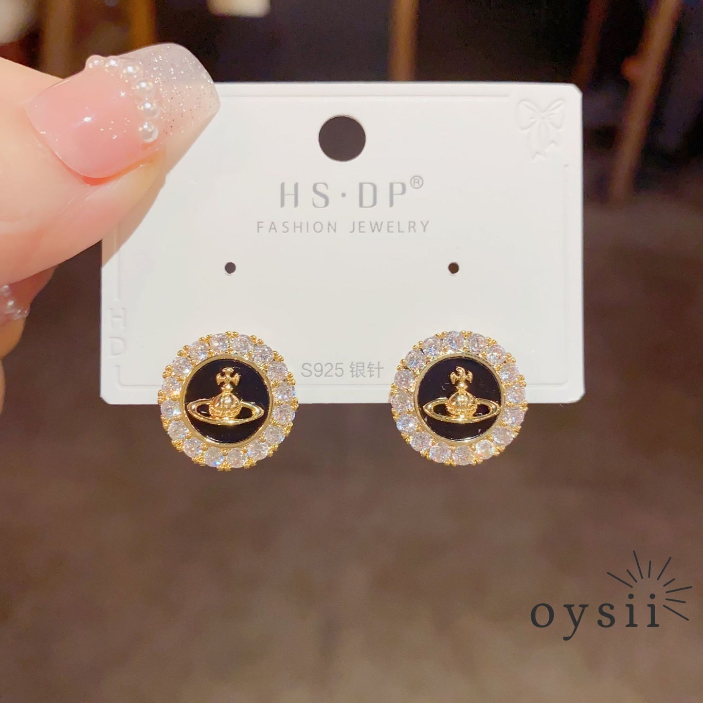 Imperial Bloom — Round Pavé Stud Earrings