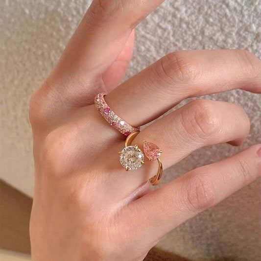 Dopamine Full Pavé Ring Set