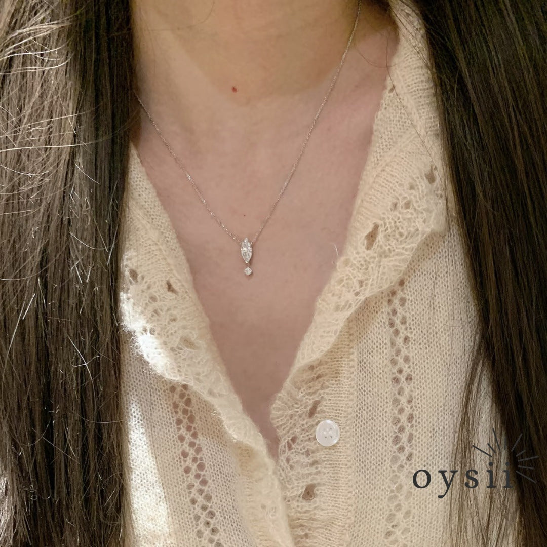 Tear of Elegance — Marquise Zircon Necklace