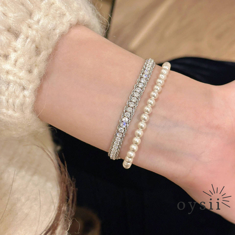 Twist Elegance – Pavé Braided Bracelet