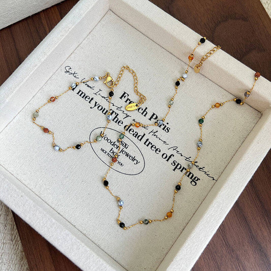 Colorful Natural Stone Necklace