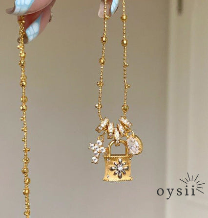 Eternal Faith — Cross Lock Pendant Necklace