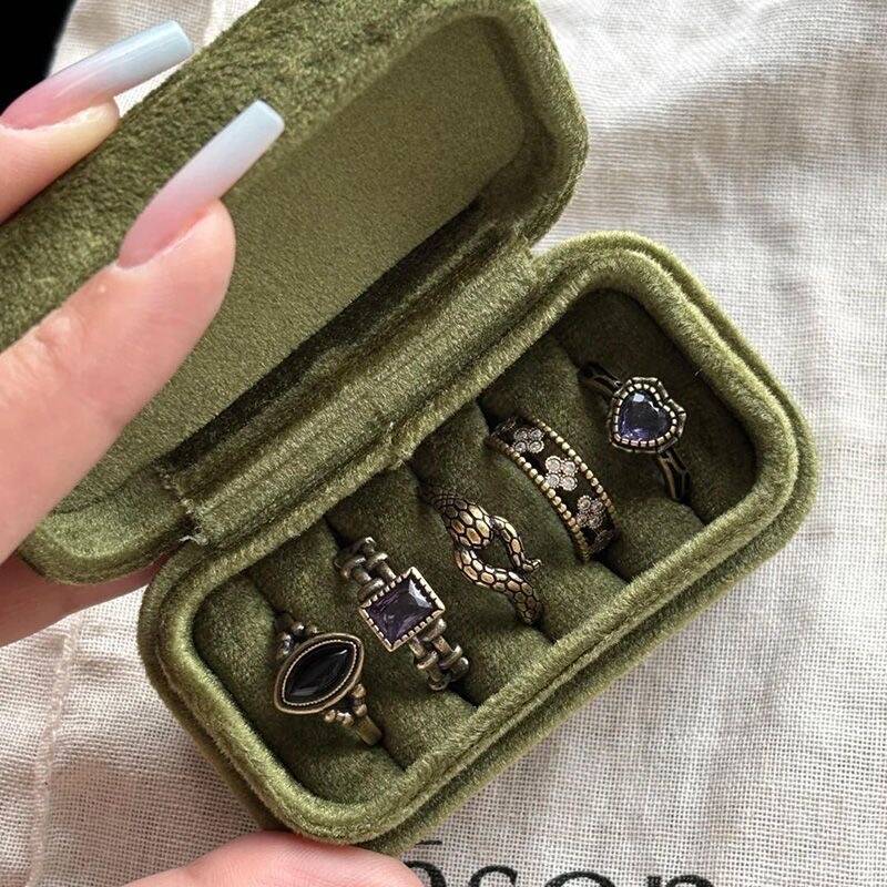 Vintage Bronze Ring Set