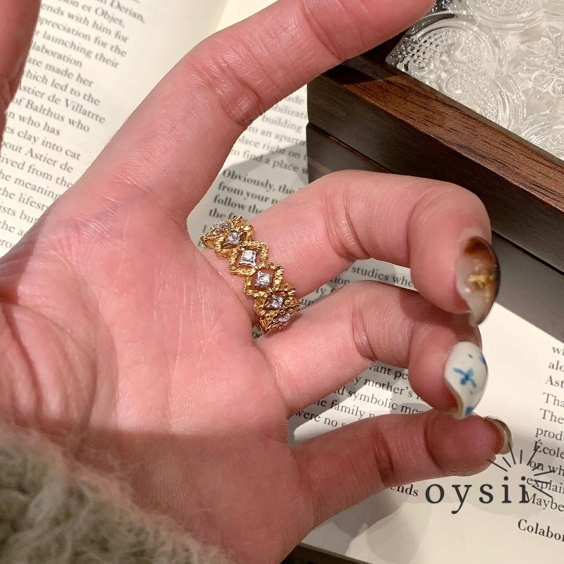 Regal Hollow – Filigree Zircon Ring