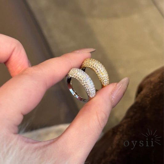 Golden Muse – Vintage Pave Half Band Ring