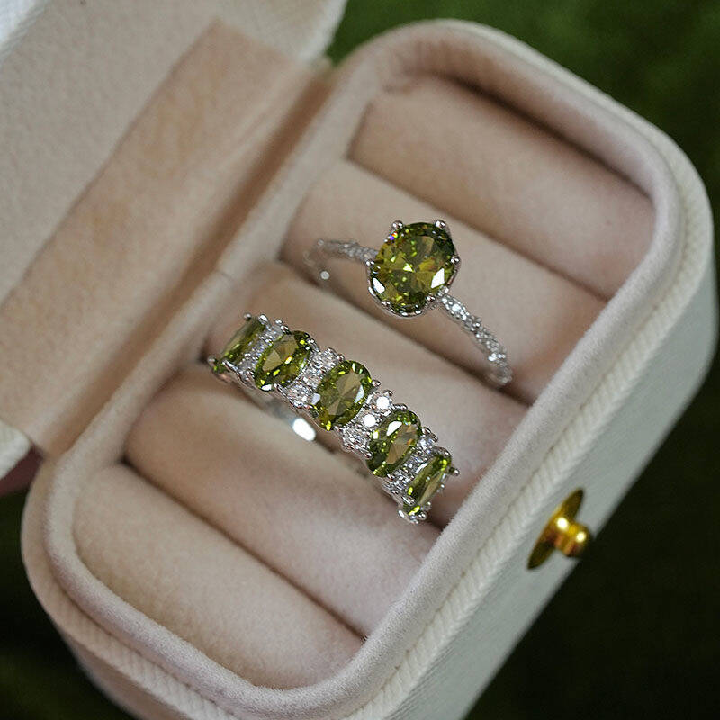 Norwegian Forest Zircon Ring Set