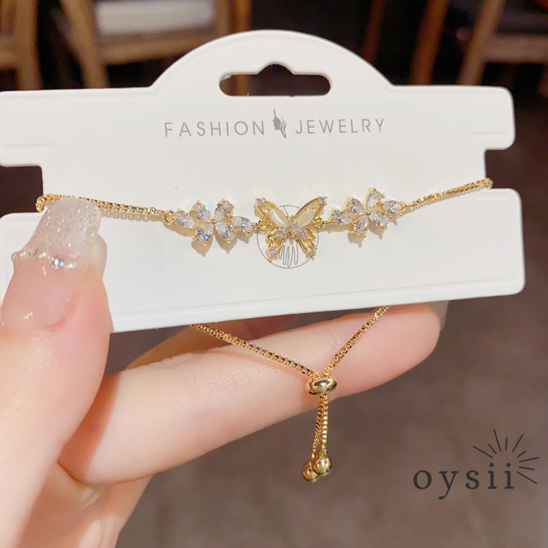 Butterfly Ballet — Micro Pavé Adjustable Bracelet