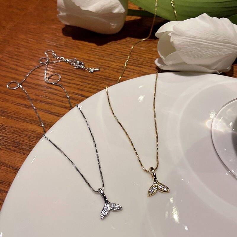 Gold & Silver Mermaid Tail Necklace