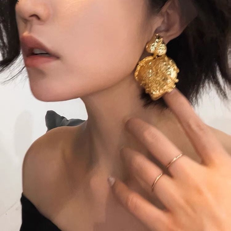 Gold Heart Earrings