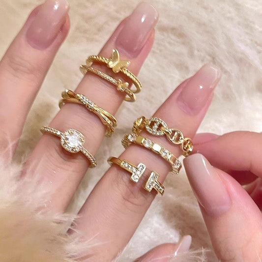 Luxury Sparkling Open Band Ring