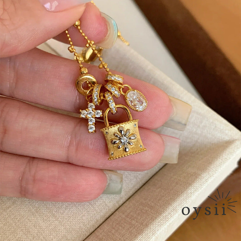 Eternal Faith — Cross Lock Pendant Necklace