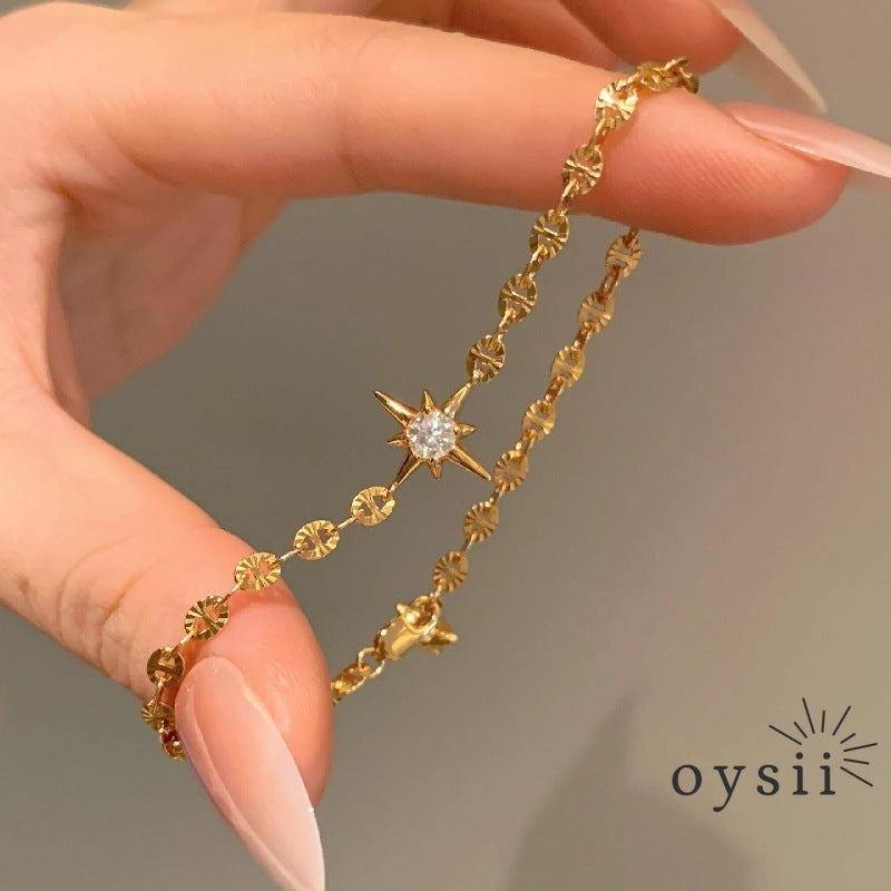 Octant Charm — French Vintage Eight-Point Star Bracelet
