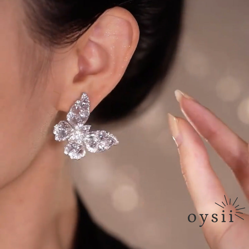Aurora Wings – Diamond Butterfly Earrings