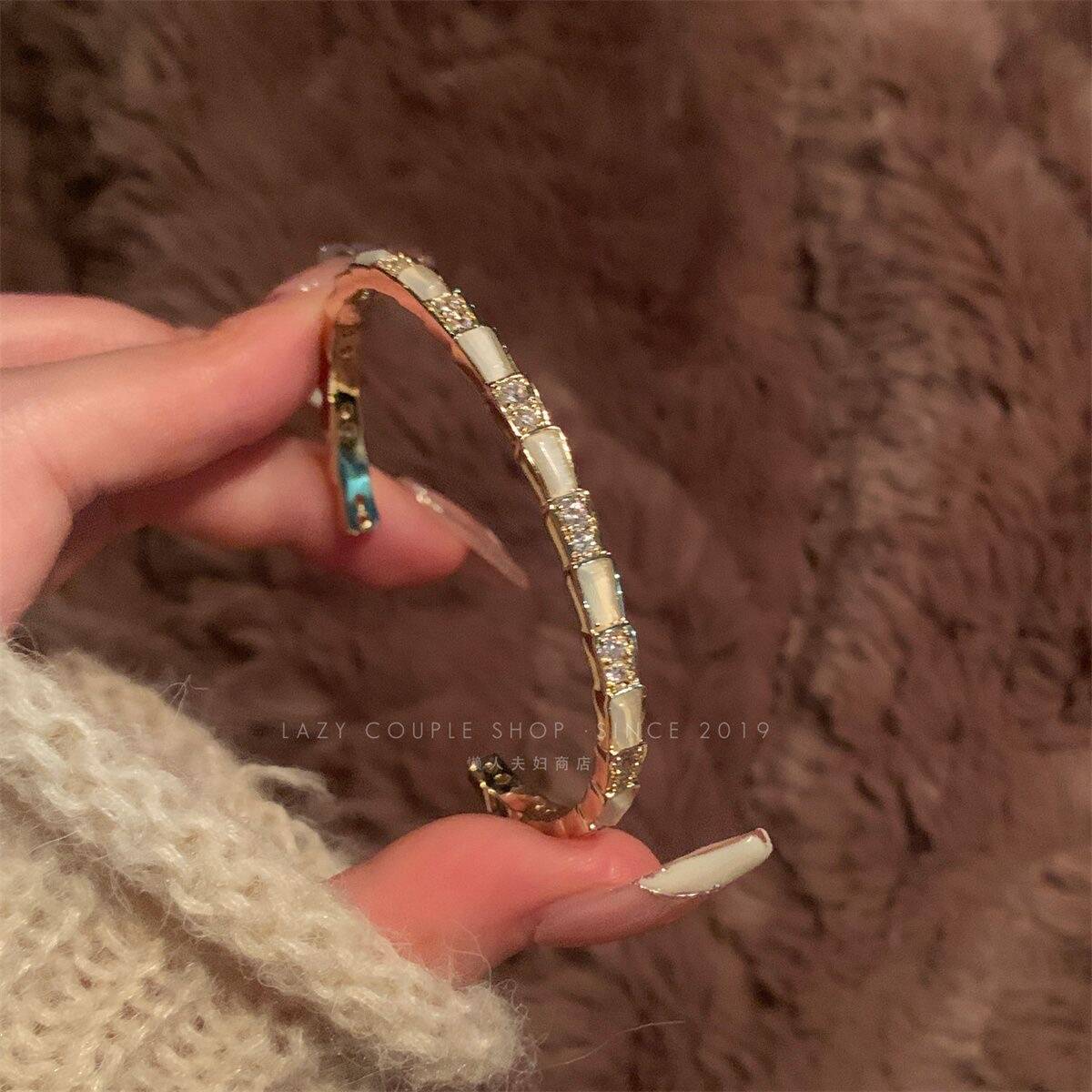 Pink Clover Layered Bracelet