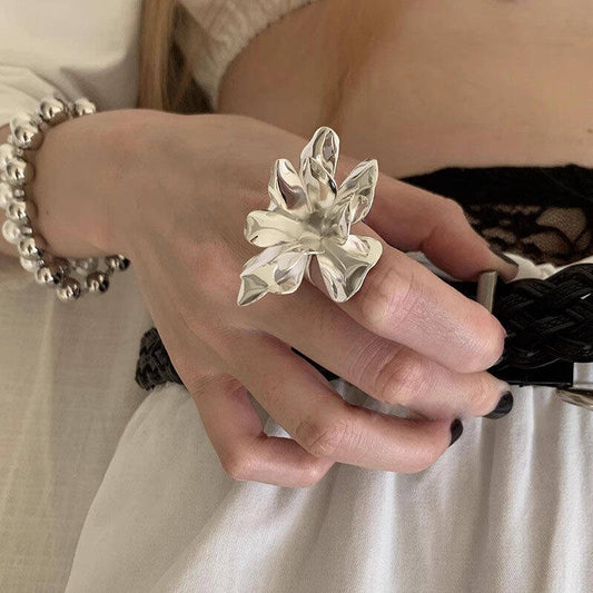 Floral Statement Open Ring