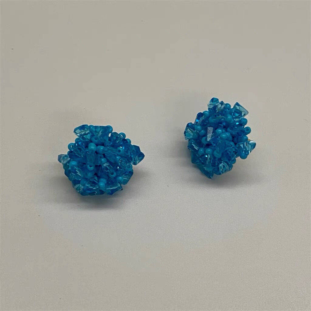 Blue Bead Earrings