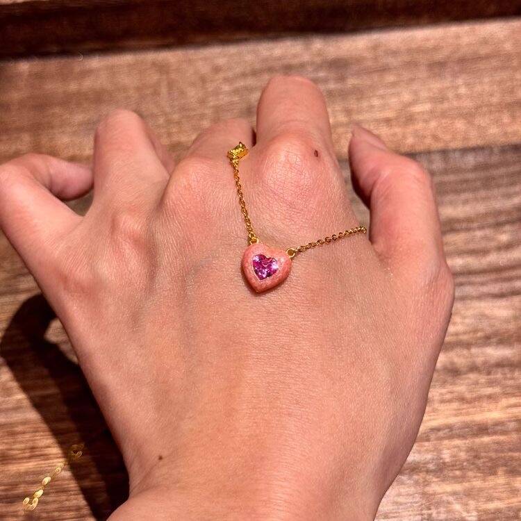 Pink Diamond Heart Pendant Necklace