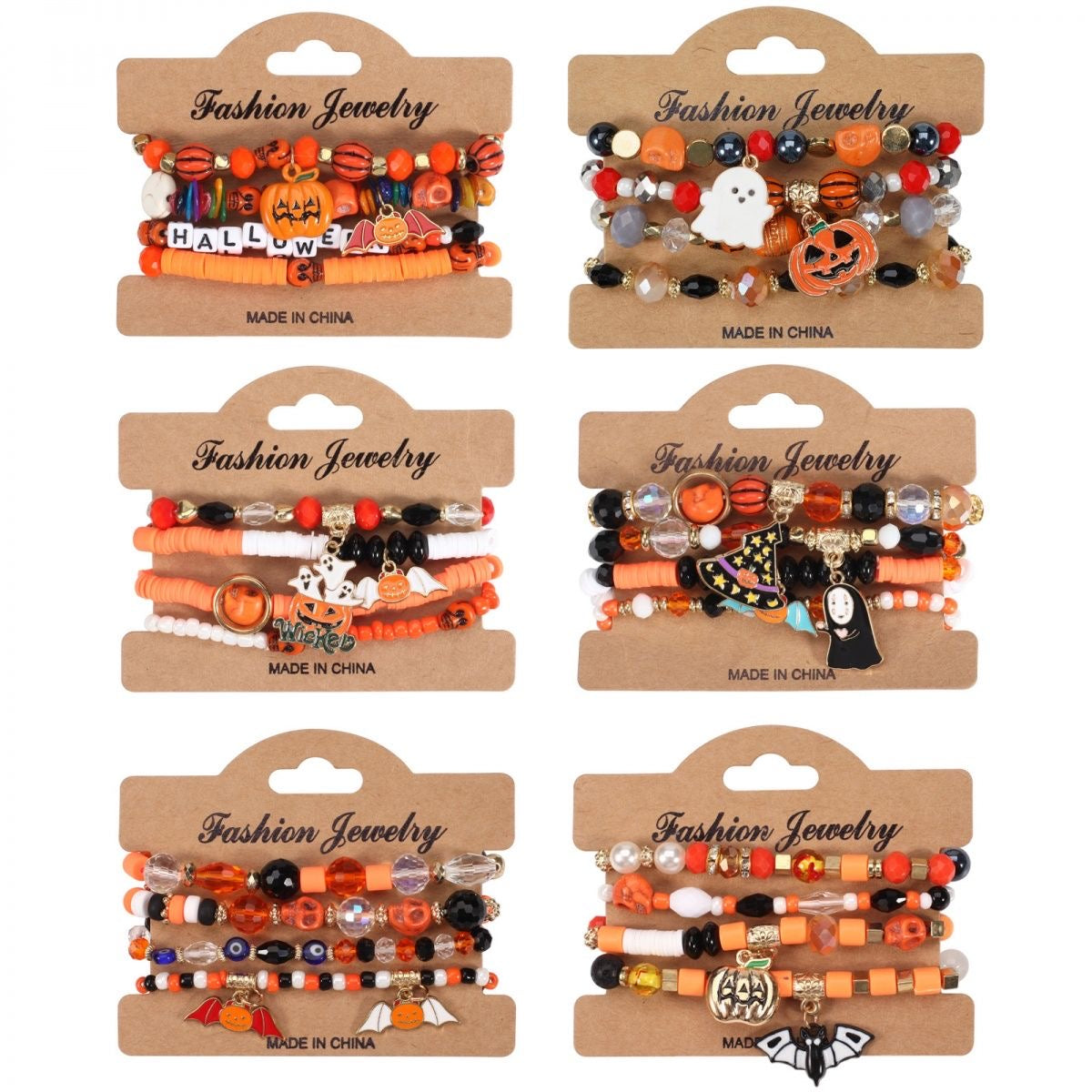 Halloween Pumpkin Layered Bracelet