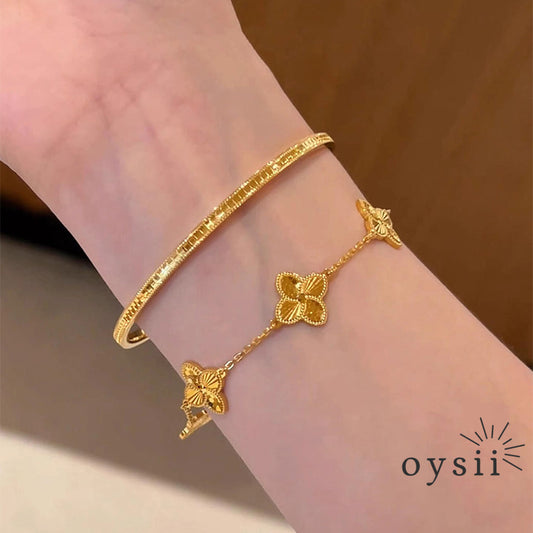 Frozen Prism – Laser Crystal Bangle