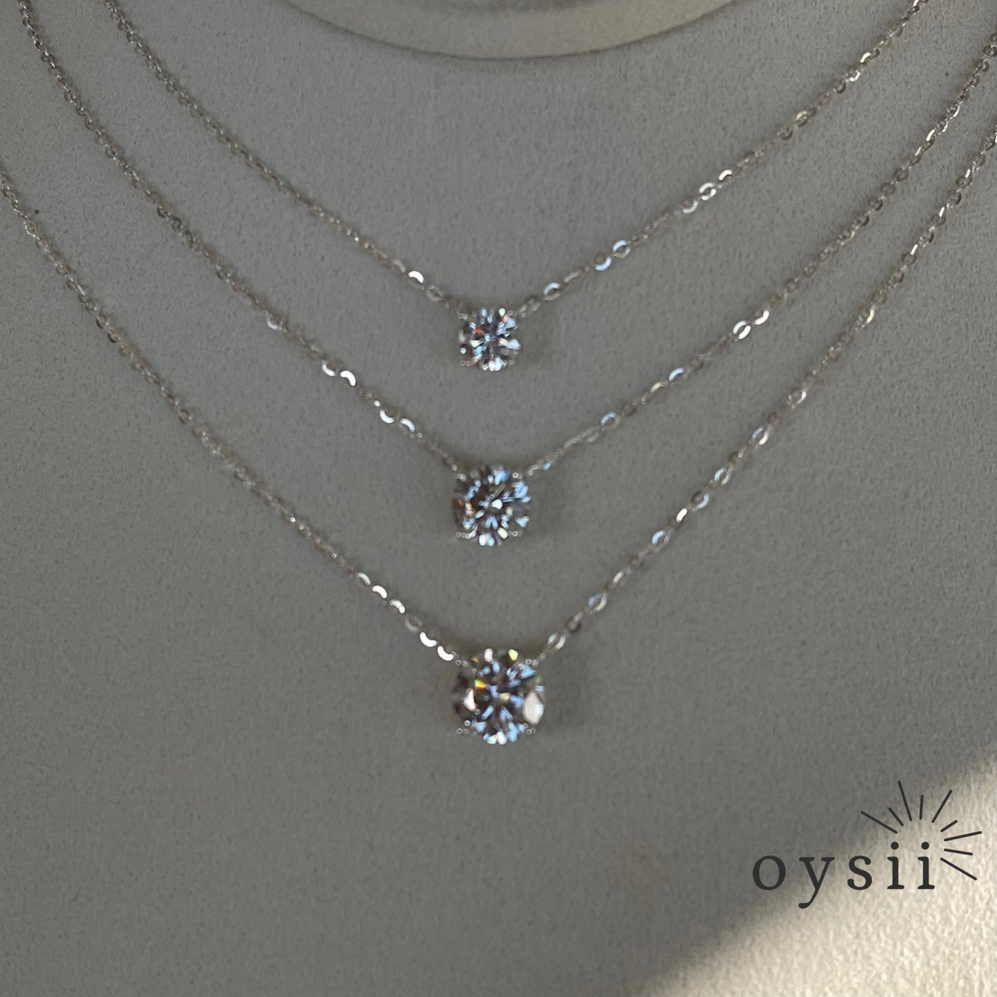 Luna Spark — S925 Silver Classic Solitaire Necklace