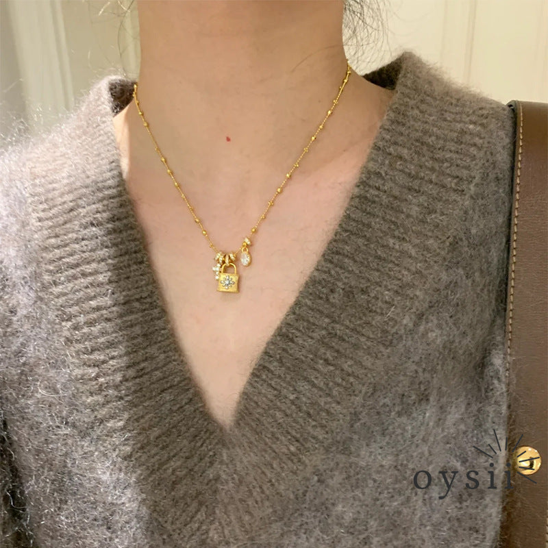 Eternal Faith — Cross Lock Pendant Necklace