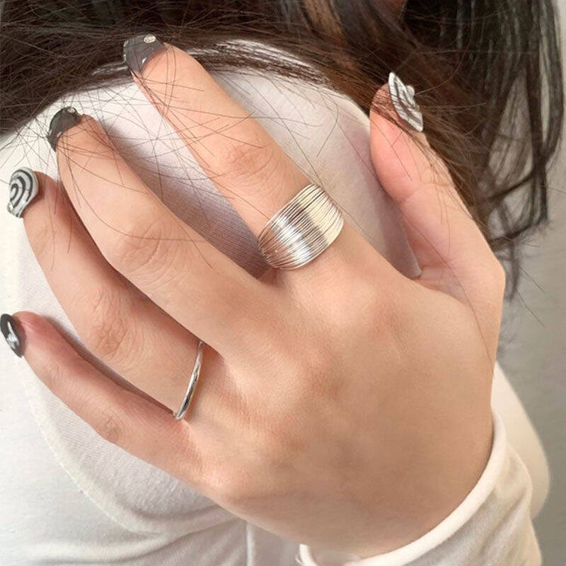Minimalist Multi-Line Open Ring