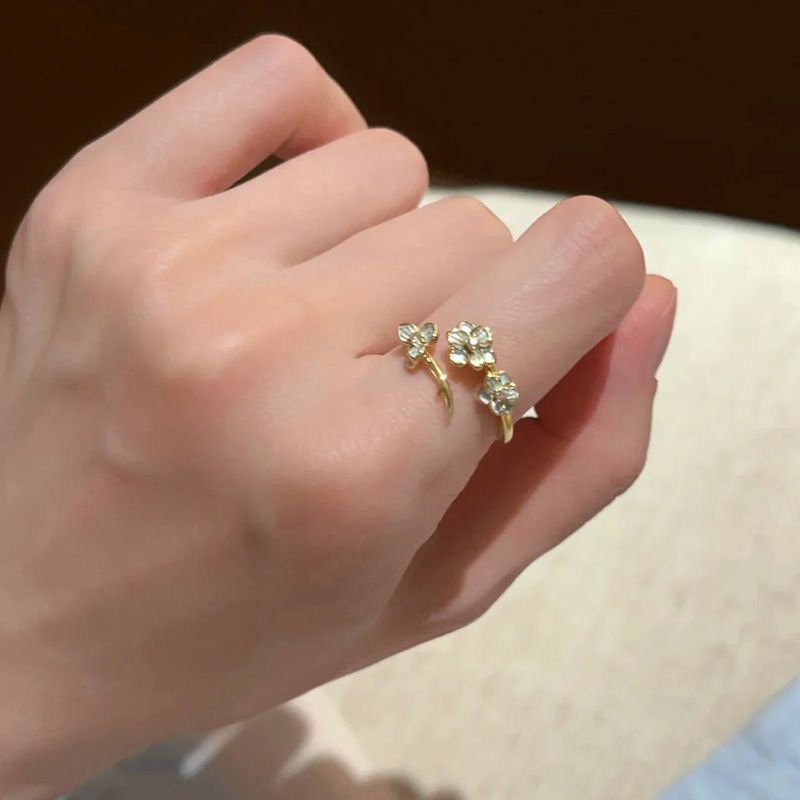Summer Floral Ring Set of 5