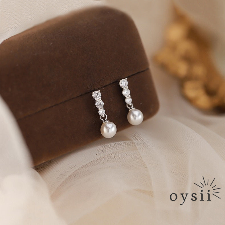 Pearl Sonata — S925 Silver Elegant Shell Pearl Earrings