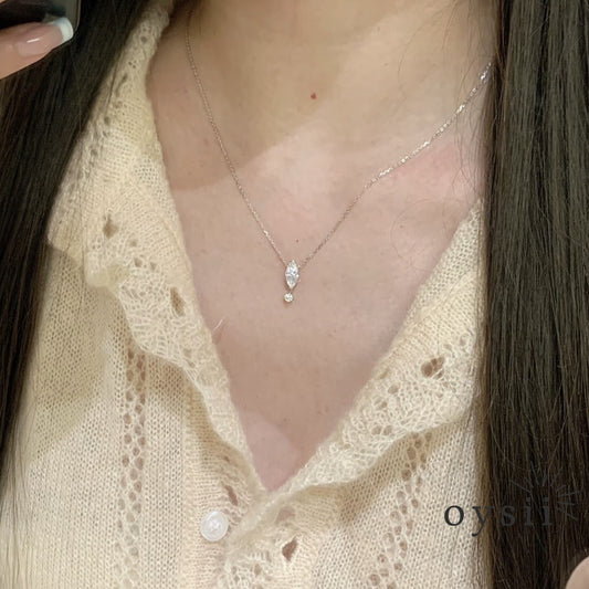 Tear of Elegance — Marquise Zircon Necklace