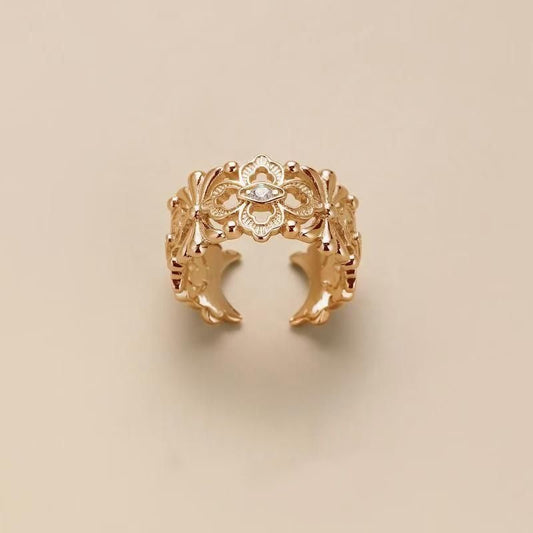 Hollow Carved Open Ring