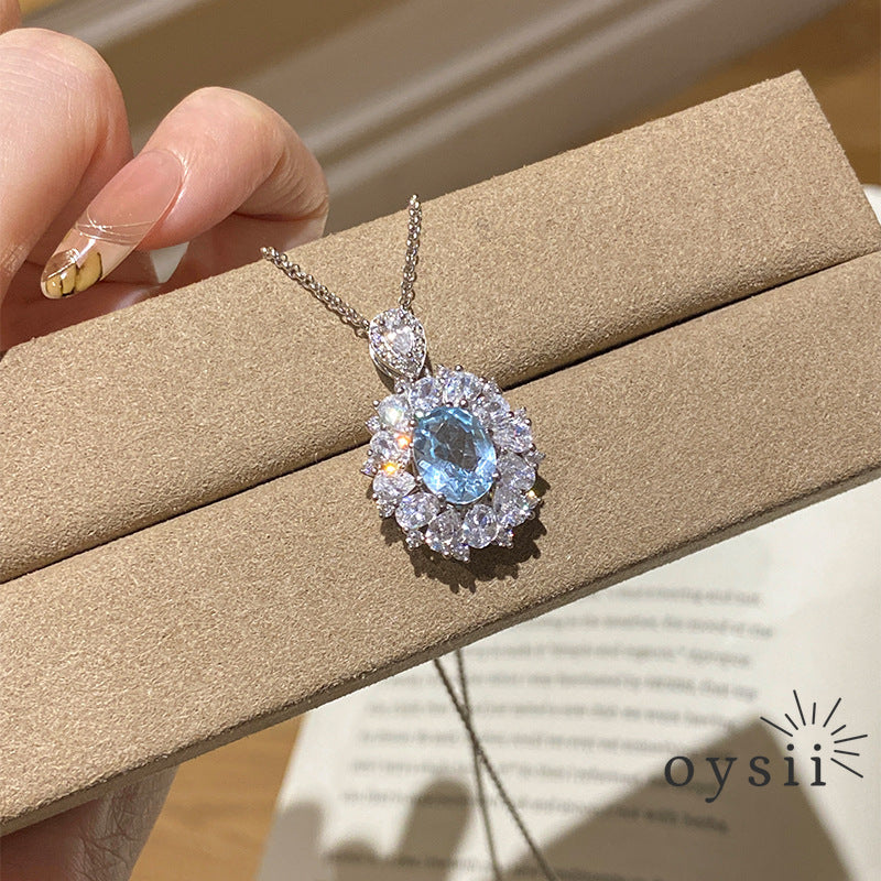 Sky Jewel — S925 Silver Blue Topaz Necklace