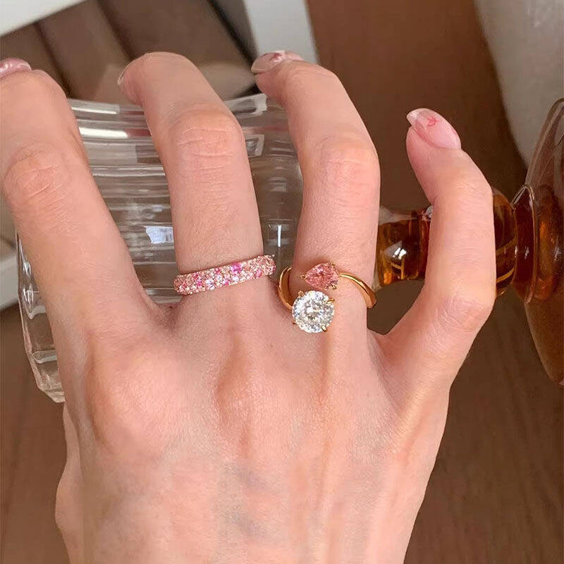 Dopamine Full Pavé Ring Set