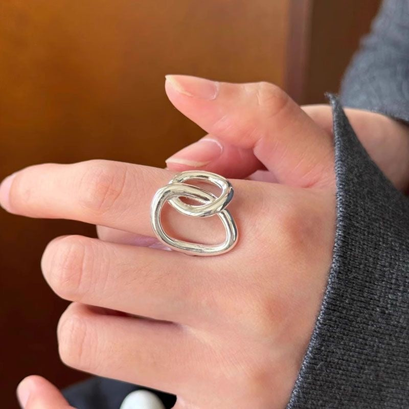 Black Zircon Open Band Ring