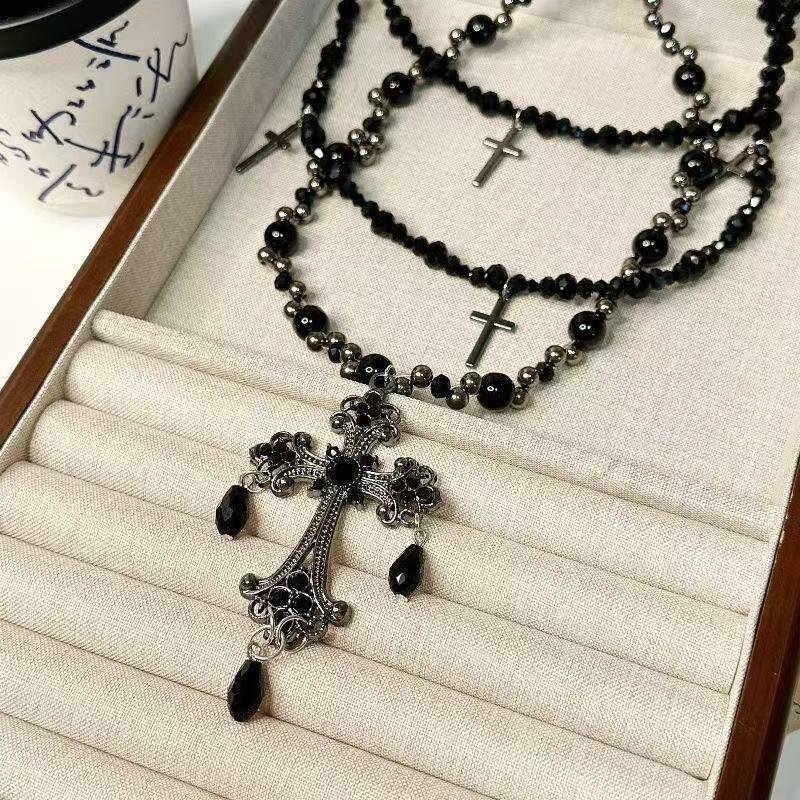 Layered Cross Necklace