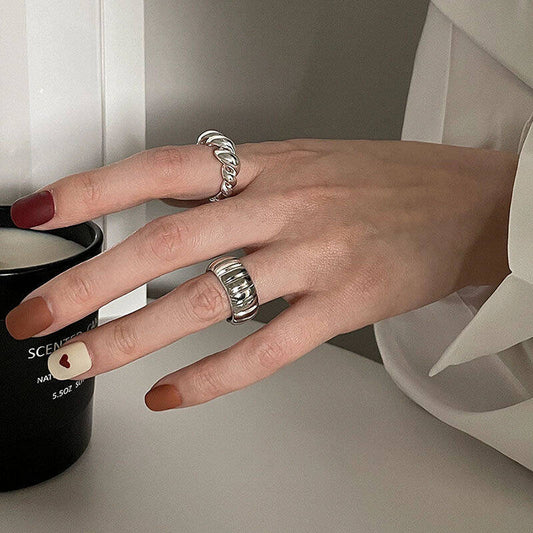 Wide Stripe Band Ring