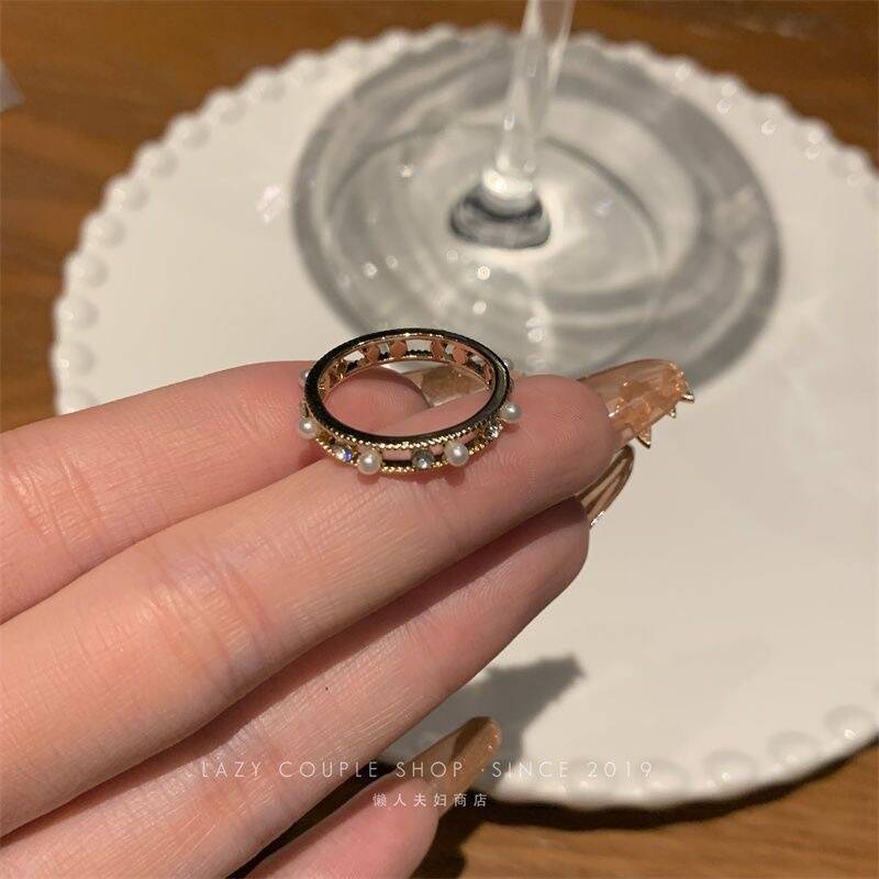 Pearl & Butterfly Ring Set